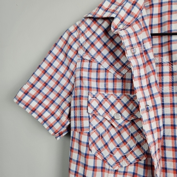 True Religion Plaid Snap Button Front Women’s Pocket Top XS - Picture 3 of 8